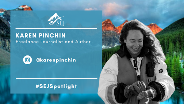 #SEJSpotlight graphic for Karen Pinchin